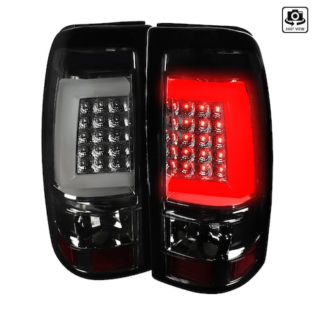 Spec-D Tuning 99-02 Chevrolet Silverado LED Bar Tail Lights, LT-SIV99GLED-G2-TM LT-SIV99GLED-G2-TM